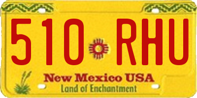 NM license plate 510RHU