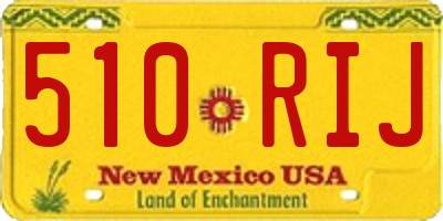 NM license plate 510RIJ
