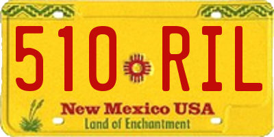 NM license plate 510RIL