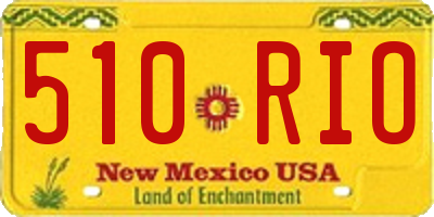 NM license plate 510RIO
