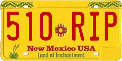 NM license plate 510RIP