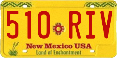 NM license plate 510RIV