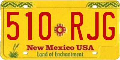 NM license plate 510RJG