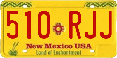 NM license plate 510RJJ