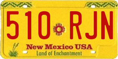 NM license plate 510RJN