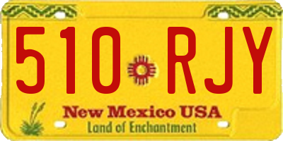 NM license plate 510RJY