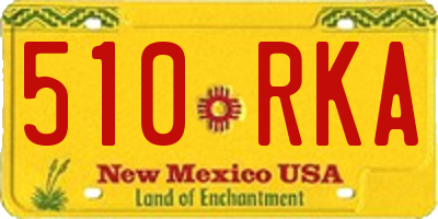 NM license plate 510RKA