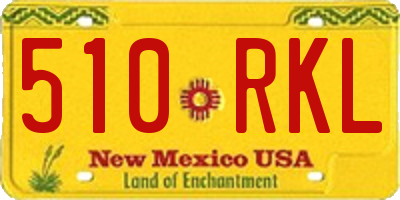 NM license plate 510RKL