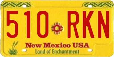 NM license plate 510RKN