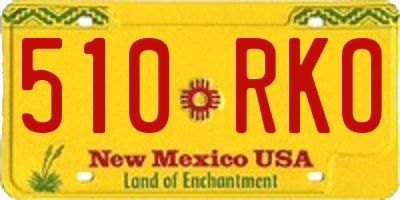 NM license plate 510RKO