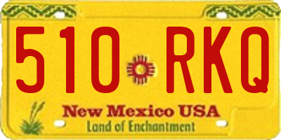 NM license plate 510RKQ