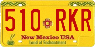 NM license plate 510RKR