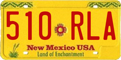 NM license plate 510RLA