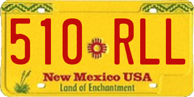 NM license plate 510RLL