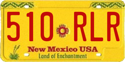 NM license plate 510RLR