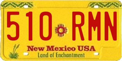 NM license plate 510RMN