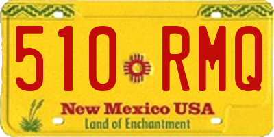 NM license plate 510RMQ