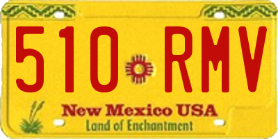 NM license plate 510RMV