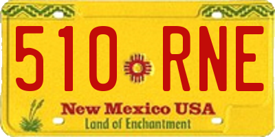 NM license plate 510RNE