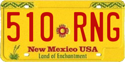 NM license plate 510RNG