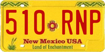 NM license plate 510RNP