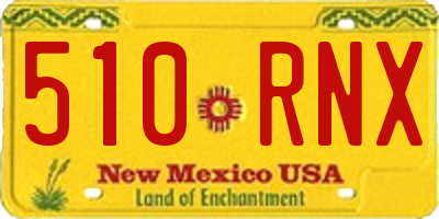 NM license plate 510RNX