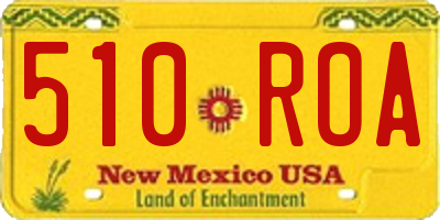 NM license plate 510ROA