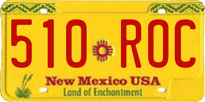 NM license plate 510ROC