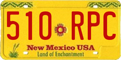 NM license plate 510RPC