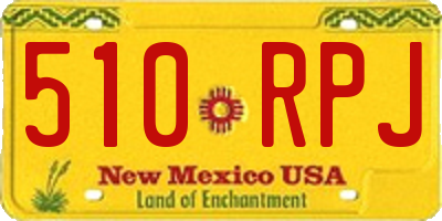 NM license plate 510RPJ