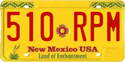NM license plate 510RPM
