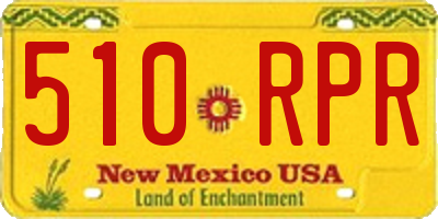 NM license plate 510RPR