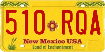 NM license plate 510RQA