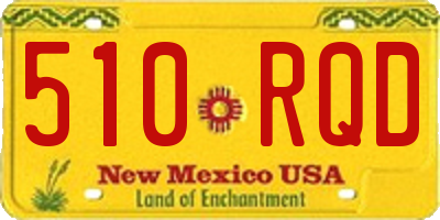NM license plate 510RQD