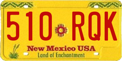 NM license plate 510RQK