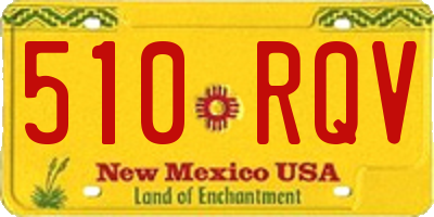 NM license plate 510RQV
