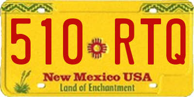 NM license plate 510RTQ