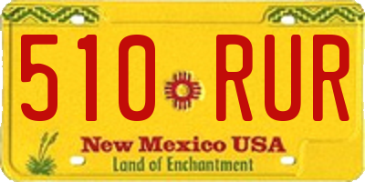 NM license plate 510RUR