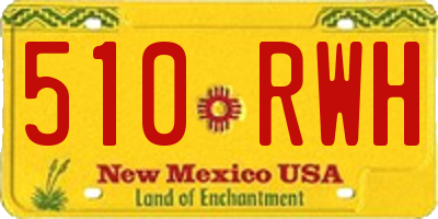 NM license plate 510RWH