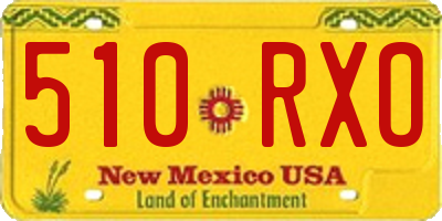 NM license plate 510RXO