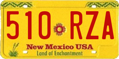 NM license plate 510RZA