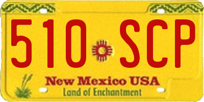 NM license plate 510SCP