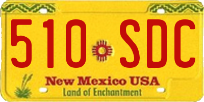 NM license plate 510SDC