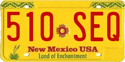 NM license plate 510SEQ