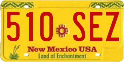 NM license plate 510SEZ