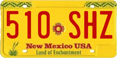 NM license plate 510SHZ