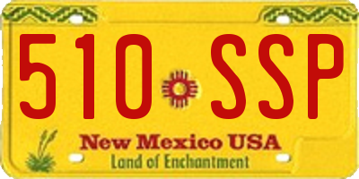NM license plate 510SSP