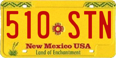 NM license plate 510STN