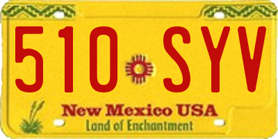 NM license plate 510SYV