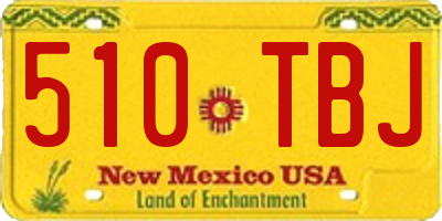 NM license plate 510TBJ